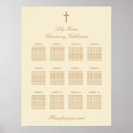 Poster van het Tafelstotende Schema van de Kerst 1