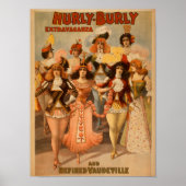 Poster van het theater van het heurly-Burly Extrav (Voorkant)