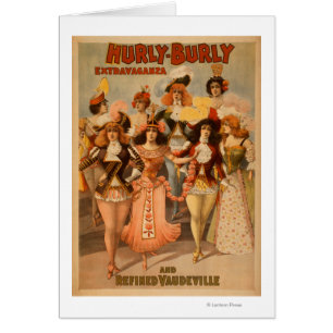 Poster van het theater van het heurly-Burly Extrav