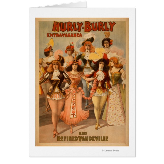 Poster van het theater van het heurly-Burly Extrav (Voorkant)