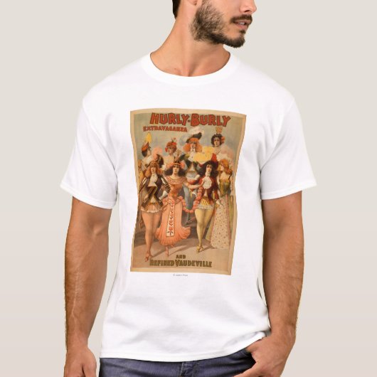 Poster van het theater van het heurly-Burly Extrav T-shirt (Voorkant)