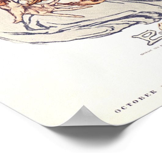  Poster van het Tijdschrift van Collier van 1908,  (Hoek)