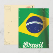 Poster van het traditionele vliegveld van Brasil Briefkaart (Voorkant / Achterkant)