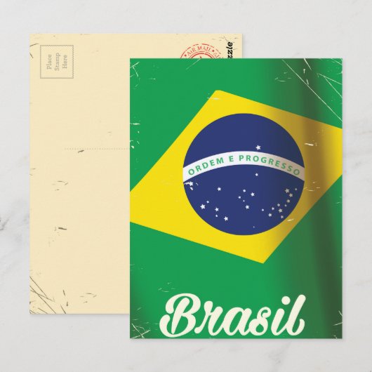 Poster van het traditionele vliegveld van Brasil Briefkaart (Voorkant / Achterkant)