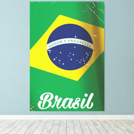 Poster van het traditionele vliegveld van Brasil Canvas Afdruk (Insitu (Houten vloer))