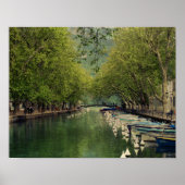 Poster van het Vassé Canal, Annecy, Frankrijk (Voorkant)