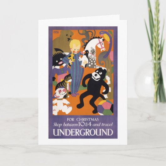 Poster van het Vervoer van Londen het Ondergrondse Feestdagen Kaart (Voorkant)