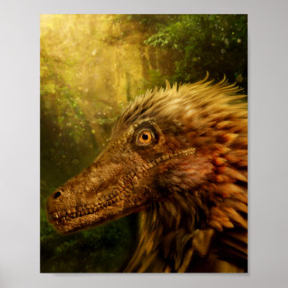 Poster van het verweesde Velociraptor Dinosaur