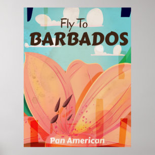 Poster van het vintage-reisje Barbados