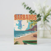Poster van het vintage-reisje Barbados Briefkaart (Staand voorkant)