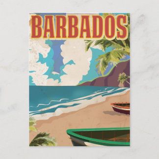 Poster van het vintage-reisje Barbados Briefkaart