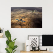 Poster van het vliegtuig (Thuiskantoor)