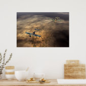 Poster van het vliegtuig (Keuken)