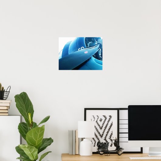 Poster van het vliegtuig (Thuiskantoor)