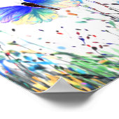 Poster van het voorjaar, kleurrijke vlinders die v (Hoek)