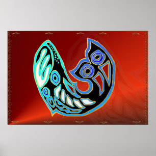 Poster van het walvissymbool