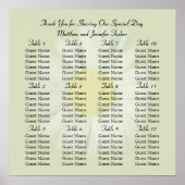 Poster van het White Daisy Wedding Reception-zitje (Voorkant)