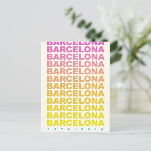 Poster van het wijnjaar Barcelona Briefkaart (Staand voorkant)