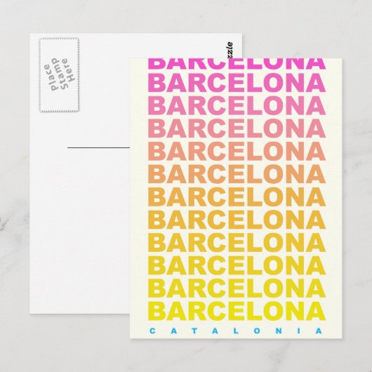 Poster van het wijnjaar Barcelona Briefkaart (Voorkant / Achterkant)