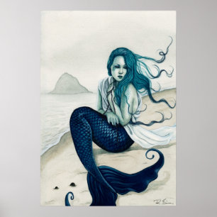Poster van het windswept Mermaid