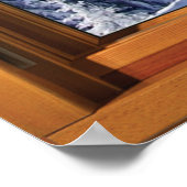 Poster van het winterraam van de bruinbare bomen (Hoek)