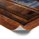 Poster van het winterraam van de bruinbare bomen (Hoek)