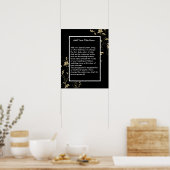 Poster van het zwarte Elegance Wedding (Keuken)
