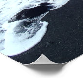Poster van het zwarte strand op het eiland Hawaii (Hoek)
