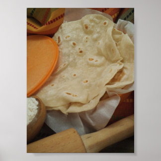 Poster van Homemade Flour Tortillas, vers