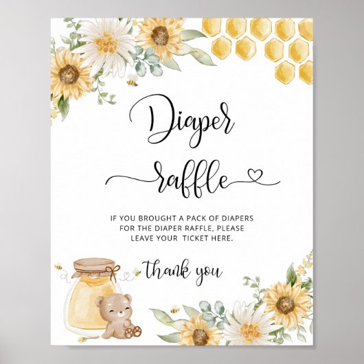 Poster van honingraatzonnebloempel (Voorkant)