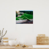 Poster van horloges en Pray (Keuken)