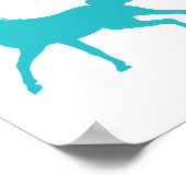 Poster van Horse Lover met persoonlijke naam. (Hoek)