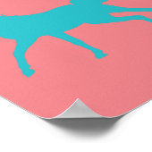 Poster van Horse Lover met persoonlijke naam. (Hoek)