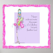 Poster van hot-roze doezelboa (Voorkant)