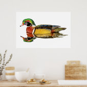 Poster van hout Duck (Keuken)