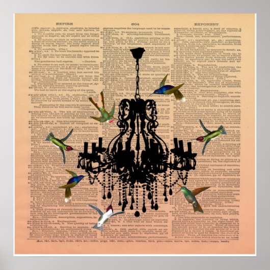 Poster van Hummingbird Chandelier (Voorkant)