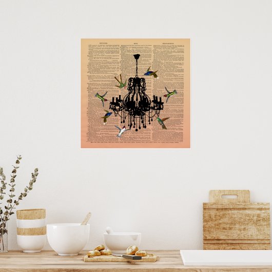 Poster van Hummingbird Chandelier (Keuken)