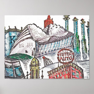 Poster van Iconische architectuur van Kansas City