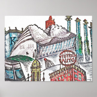 Poster van Iconische architectuur van Kansas City