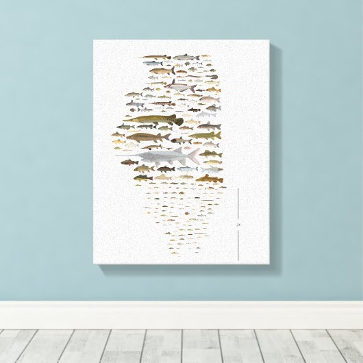 Poster van Illinois Canvas Afdruk (Insitu (Houten vloer))