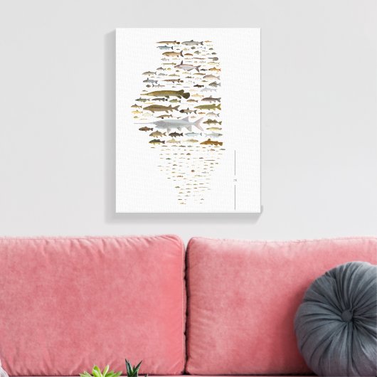 Poster van Illinois Canvas Afdruk (Insitu (Woonkamer))