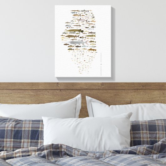 Poster van Illinois Canvas Afdruk (Insitu (Slaapkamer))