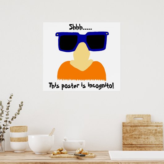 Poster van Incognito Mustache & Glasses (Keuken)