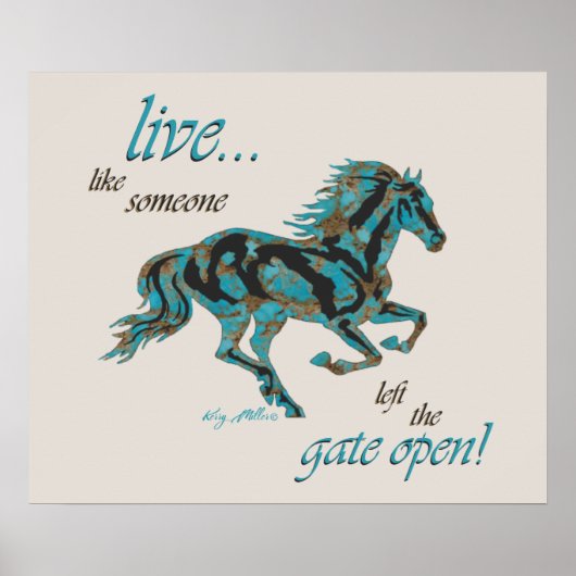 Poster van Inspirerend paarden (Voorkant)