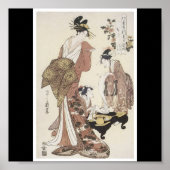 Poster van Japans schilderij c. 1795 (Voorkant)