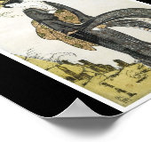 Poster van Japans schilderij c. 1805 (Hoek)