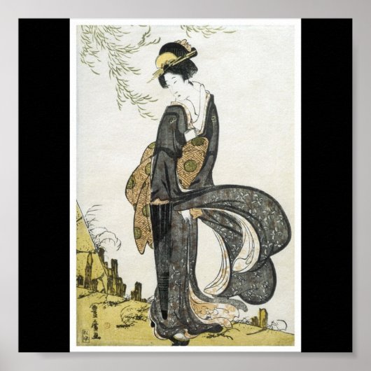 Poster van Japans schilderij c. 1805 (Voorkant)