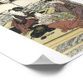 Poster van Japanse schilderijen c. jaren '1800 (Hoek)