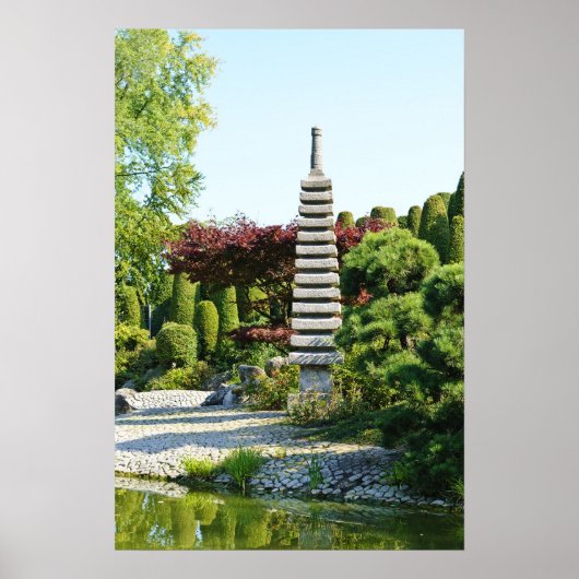 Poster van Japanse tuin (Voorkant)