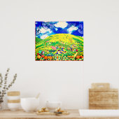 Poster van juffrouw Folk Art Summer Celebration (Keuken)